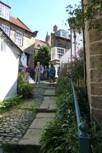 Malerische Strasse in Robin Hood's Bay