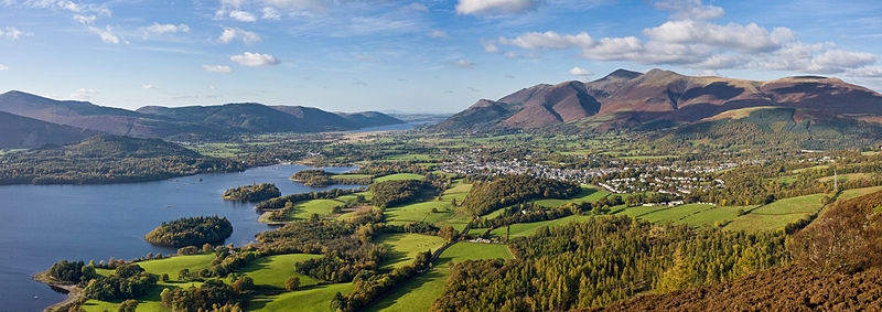 Panorama von Keswick im Lake District