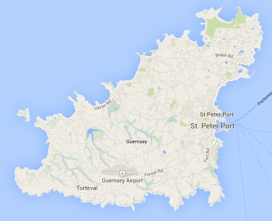 Guernsey, Karte
